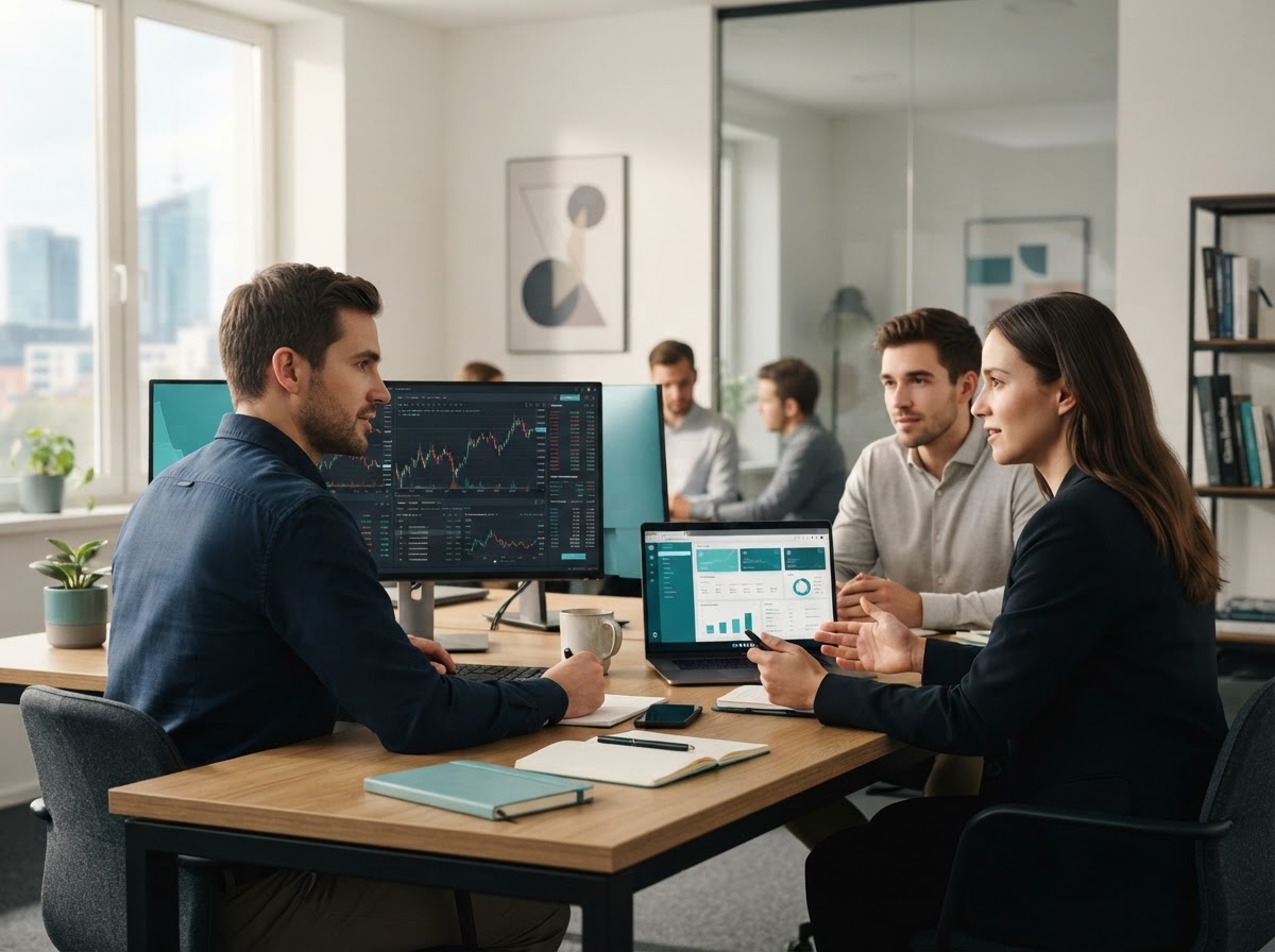 UltraTrade analyst reviewing structured data output on screen